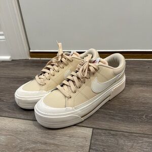 Nike Cream and White Retro Sneakers
